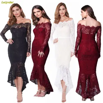 

2pcs Women Set Suit Summer Off Shoulder Lace Bohemian Tops Pencil Hip-Wrapped Skirt Female Ladies Elegant Party Vacation Dress