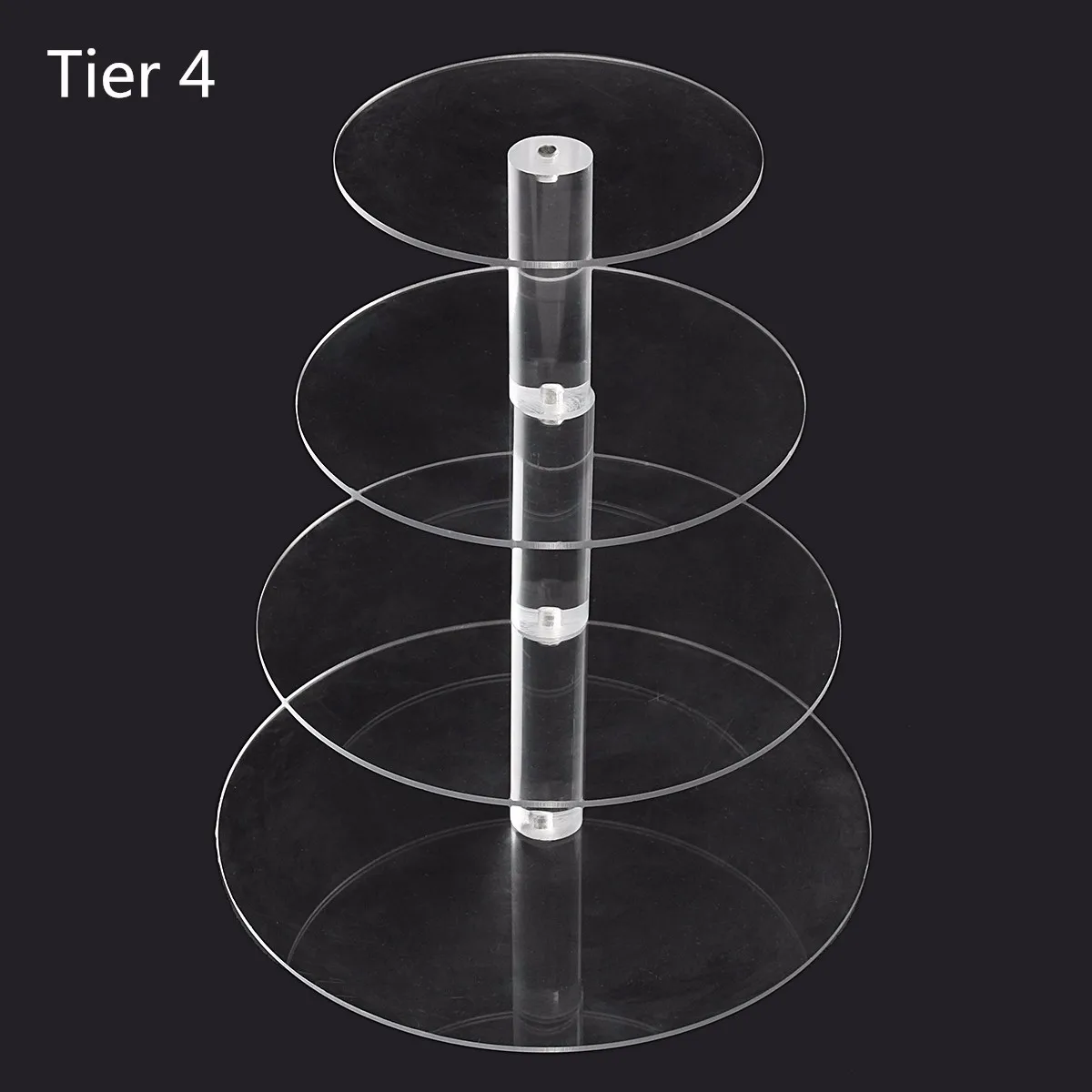 3/4/5/6 Tier Clear White Round Cup Cake Stand Acrylic Cupcake Stand Supplies Display Tower Wedding Birthday Party Decoration