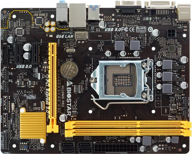 Материнская плата Biostar H110MD PRO DDR4 оригинальная новая материнская H110 LGA 1151 поддержка