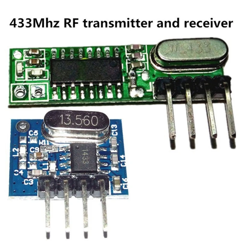 1 Set 433 Mhz Trasmettitore Superheterodyne Ricevitore RF Kit Modulo Con Antenna Per Arduino/ARM/MCU - immagine 2