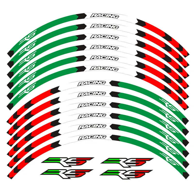 Горячая Мотоцикл 17 дюймов наклейка для колес наклейка светоотражающий обод велосипед подходит для APRILIA RS125 - Color: 4