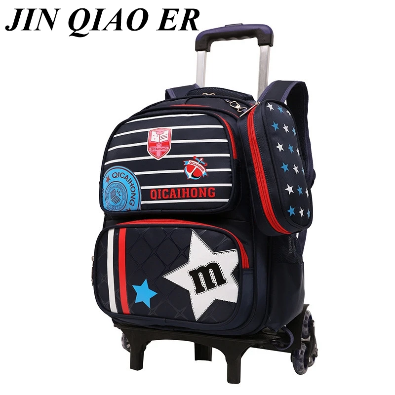 

2019 children Trolley school backpacks Girls Wheeled School Bags waterproof Travel bag backpacks kids Rolling school bags