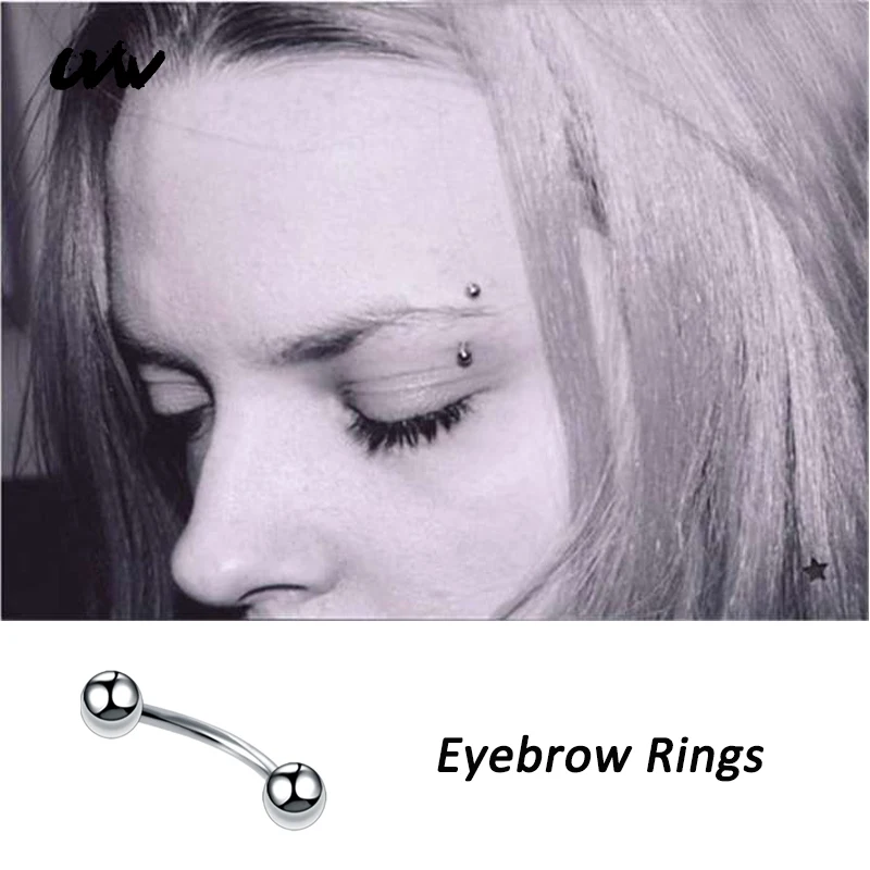

UVW071 1pc Surgical Steel Trendy Barbell Segment Tragus Eyebrow Rings Helix Labret Lip Piercing Body Jewelry for Women Gift