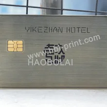 RFID металлическая карта FM4442 loco магнитная полоса подписи панель матовая отделка