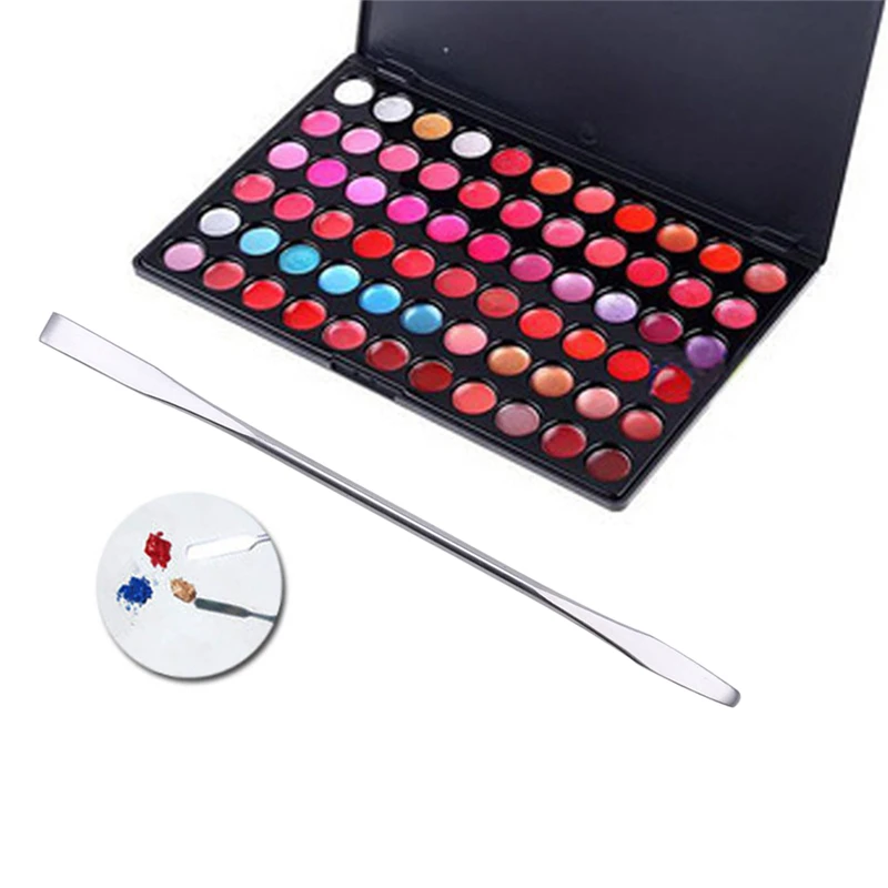 

15.5cm Stainless Steel Makeup Palette Silver Spatula Makeup Cosmetic Liquid Cream Foundation Spoon Stick Tool Nail Art Accessory