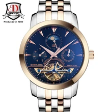 2017 BINKADA Men Watches Men Luxury Brand Mechanical Watch Business Men Wristwatch Sapphire Stainless Steel Analog Clasp