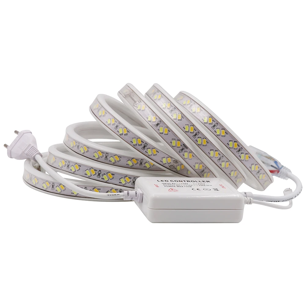 Водонепроницаемая светодиодная лента SMD 5730 220 В два цвета|led strip 220v|strips 220vled |