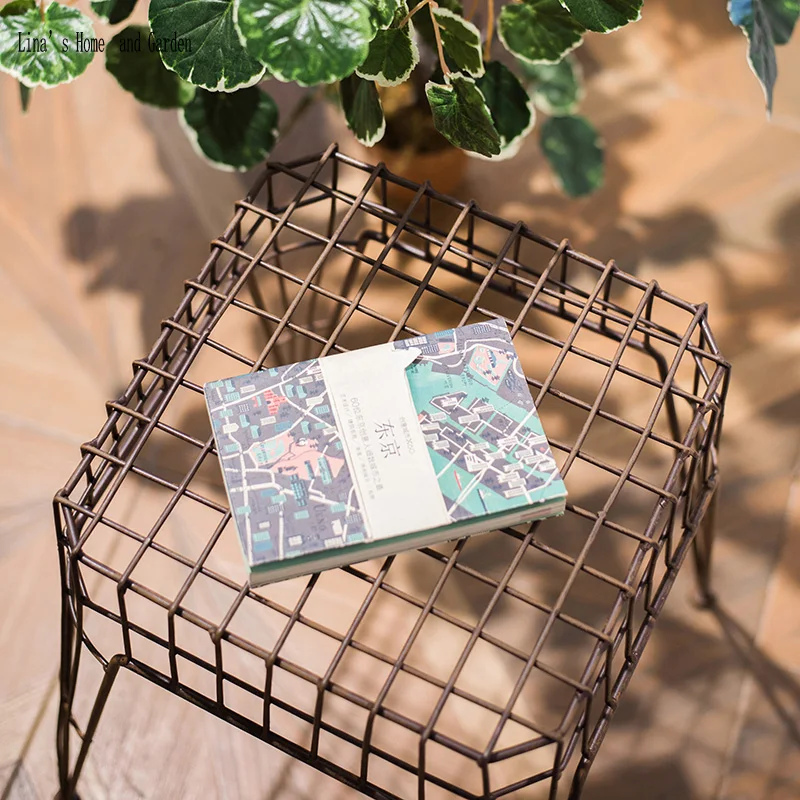 metal wire square antique loft stool (3)