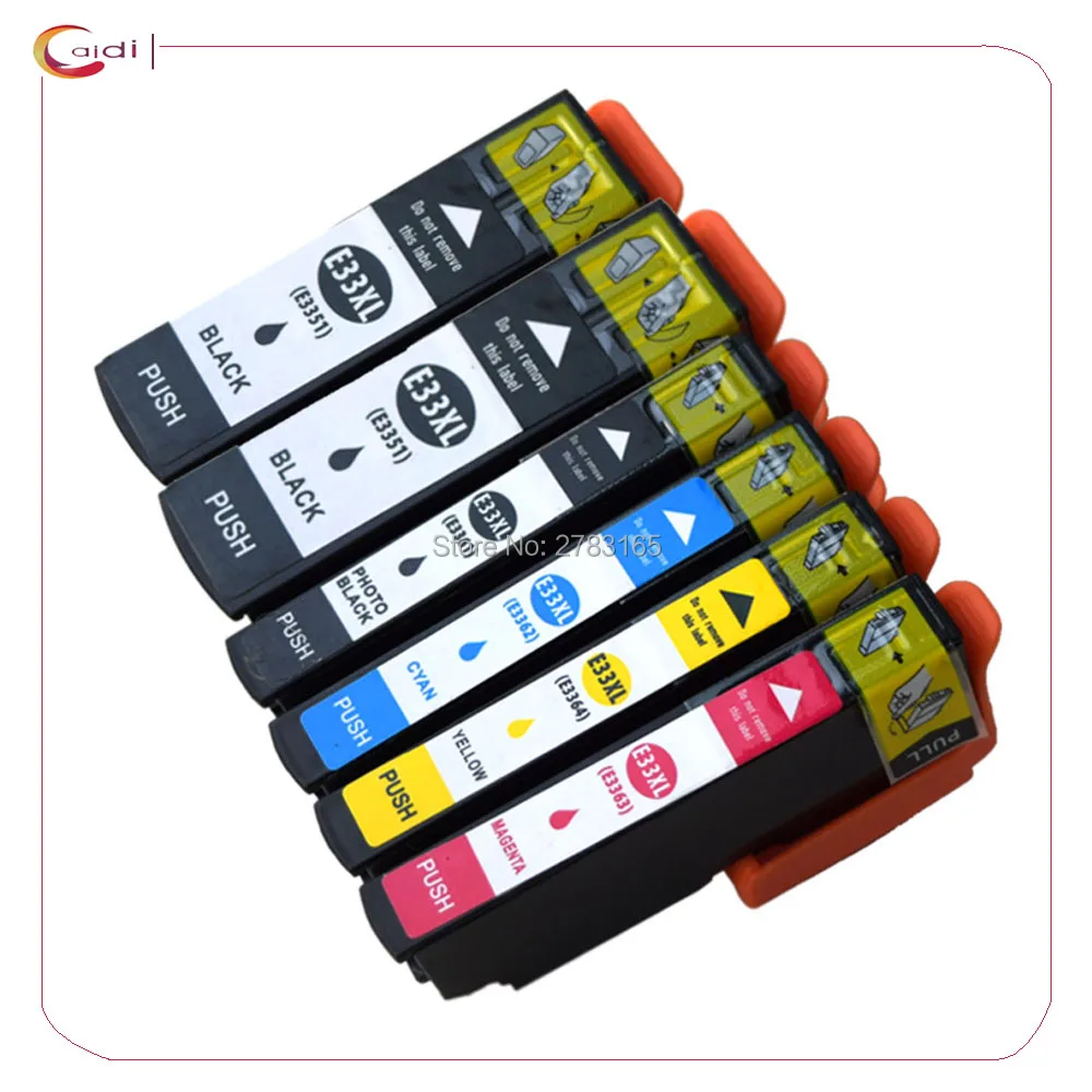 6Pack Compatible Printer Inkjet Cartridge 33XL T3351 T3361 T3362 T3363 T3364 ink cartridge For