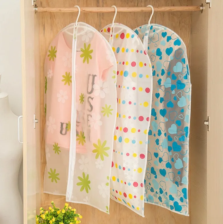 

Dust Cover for Suit Coat Dust Bag Clothing Covers Hanging Clothes Translucent Storage Bag Household Wardrobe