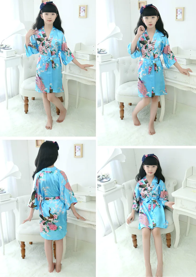 Yauamdb Girls Nightgowns Spring Autumn 3-9y Children's Sleepwear Long Sleeve Print Infant Flowers V-Neck Japanese Clothes Y21 custom pajama sets	