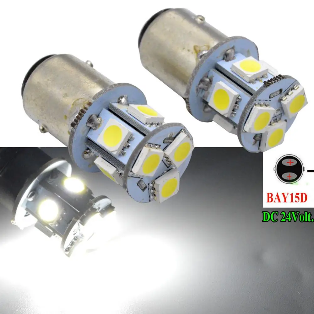 

10pcs 6V 12V 24V S25 BA15D 1157 BAY15D P21/5W 5050 8SMD White Red Amber Turn Tail Signal Car Led Light Bulbs