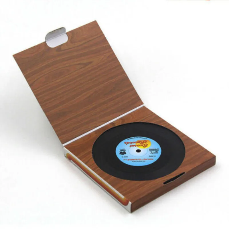 

2 4 PCS Environmental Plastic Vinyl Record Table Placemats Simple and Creative Mug Coaster Heat-resistant Cup Coasters
