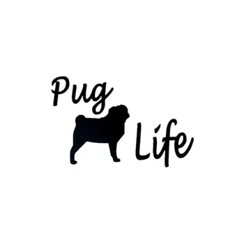 

10.5CM*6.9CM Creative Animal Personality Pug Life Fashion Personality Vinyl Window Decals C5-0555