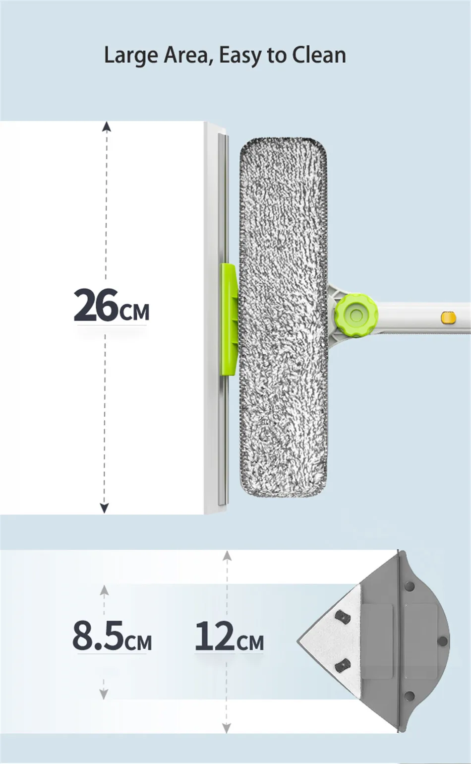 ONEUP высокоуровневая щетка для очистки стекол, телескопическая многофункциональная домашняя щетка для скруббера из микрофибры, вращающаяся щетка для чистки окон