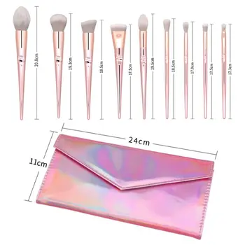 

10pcs Makeup Brushes Set Powder Foundation Eyeshadow Brush Tool with Case