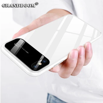 

500pcs Luxury Hard PC + Tempered Glass Anti-knock Case For iPhone XS Max XR X 8 7 6 6S Plus Slim Mirror Camera Protective Cover
