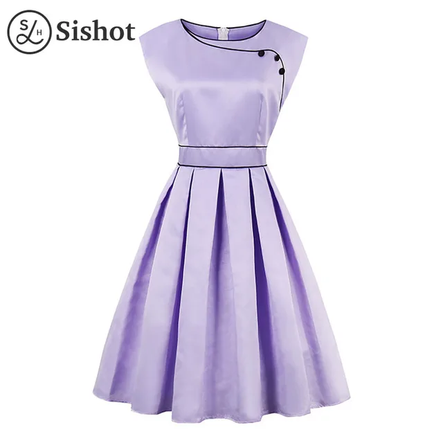 purple plain dress