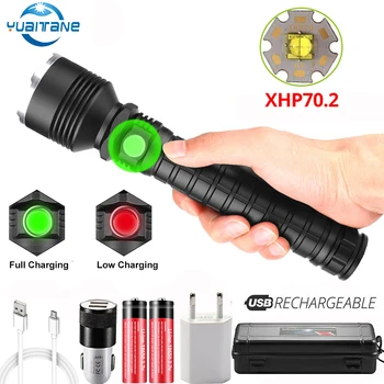 

XLamp XHP70.2 Most Powerful LED Flashlight XLamp XHP50 Rechargeable USB Zoom Torch XHP70 18650 26650 Camping Lamp Self Defense