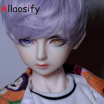 

Allaosify bjd hair 1 PCs bronw pink purple short BJD wig 1 / 3 1 / 4 1 / 6 bjd doll wig