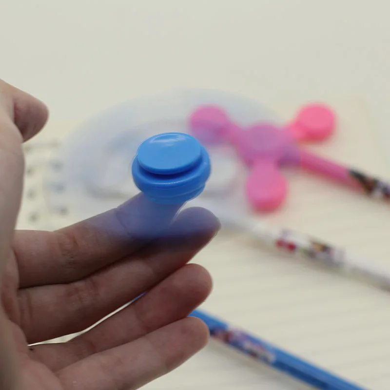 

New creative fingers gyro gel ink pen funny toy pen for kids students finger spinner hand spinner ball pen gifts
