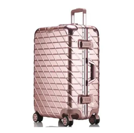 Carrylove 2" 24" 2" 29" Жесткая алюминиевая рама Дорожный чемодан-тележка kinder koffer коробка сумка на колесиках для путешествий - Цвет: gold pink