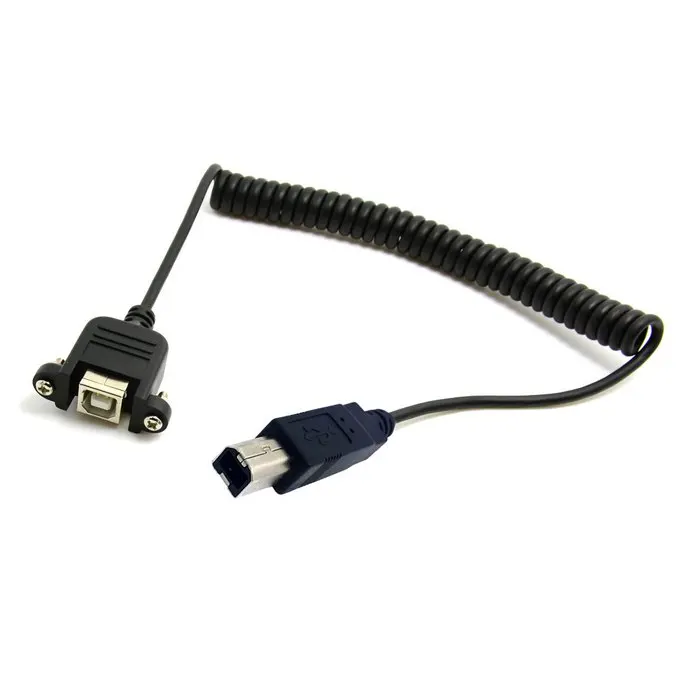 

3ft 100cm USB 2.0 B Type Male to B Female Extension Stretch Cable for Printer Scanner & Hard Disk