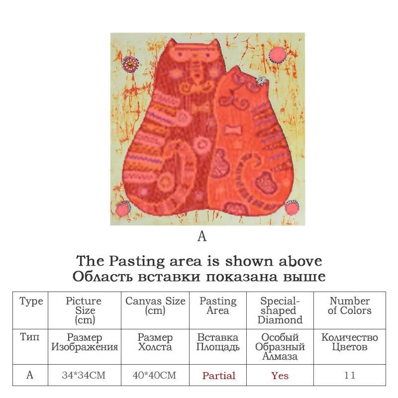Meian, особенная Алмазная картина "кошки" Алмазная вышивка 5D, DIY Алмазная мозаика, картина из бисера, Круглый Диамант Декор/подарок