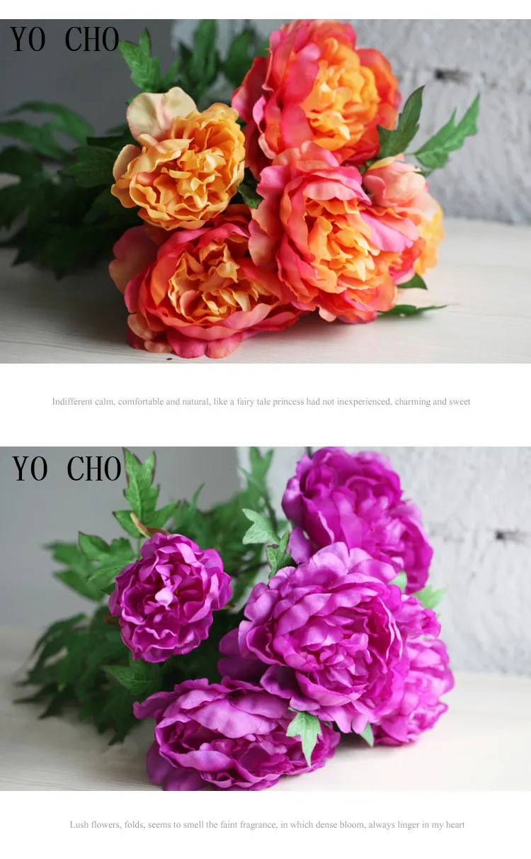Real touch rose christmas decorations for home silk artificial peony Wedding decoration marrige decorative flower Party Decor (2)