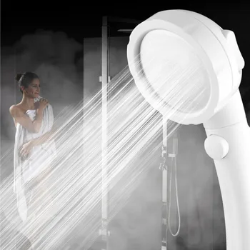 

Practical Design 3 Gears High Pressure Watersaving Shower Head Durable Home Use ABS Detachable Shower Head