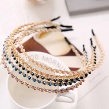 Модные Кристальные стразы для волос для женщин, девушек, повязка на голову, аксессуары для волос