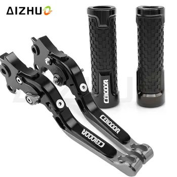 

Motorcycle Clutch Brake Lever Extendable Adjustable+Handle Grips For Honda CB1000R CB1000 R CB 1000R CB 1000 R 2008-2016 2015
