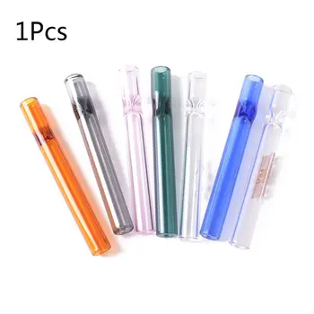 

1pc Glass Cigarette Holder Tube For Tobacco Cigarettes Smoking Smoke Filter Pipes Mouthpiece Hookah