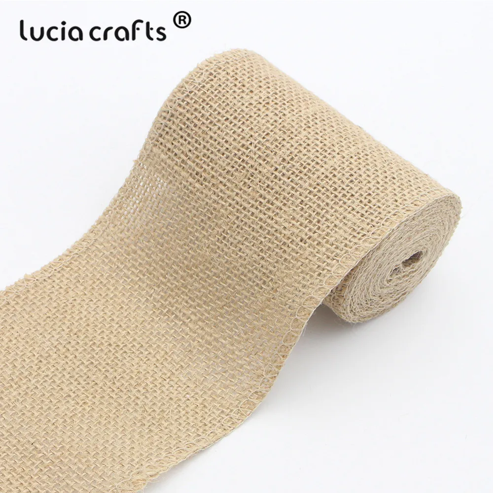 Lucia crafts 3 года/лот 4 см/5 см/8 см/10 см джутовые Мешковины Ленты Hessian рулоны деревенская ткань для украшения свадебной вечеринки V0504