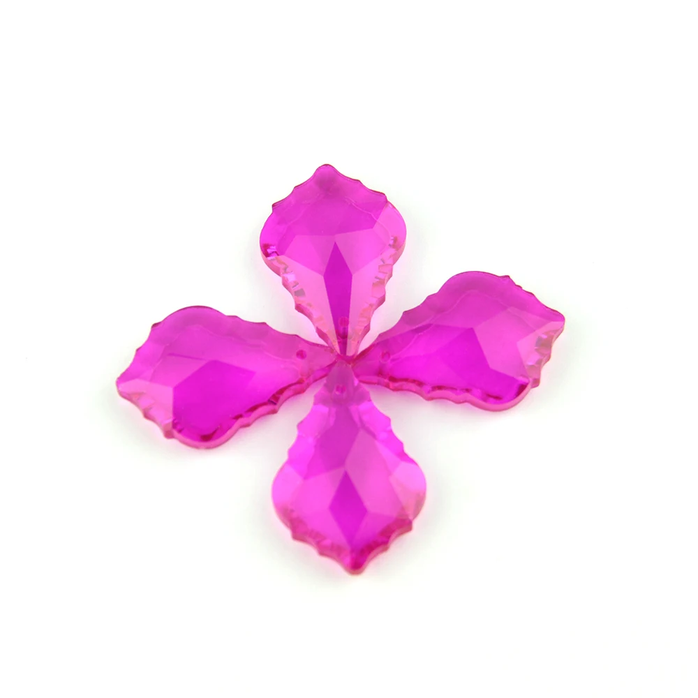 

400pcs/lot 38mm Colorful Maple Leaf Pendant Artificial Crystal Lamp Pendant Decoration