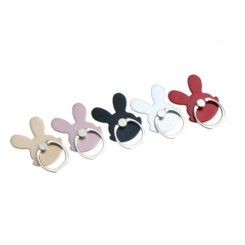 Rabbit Design Phone Holders 360 Degree Metal Finger Ring Mobile Phone Smartphone Stand Holder For IPhone For Samsung Rabbit Design Phone Holders 360 Degree Metal Finger Ring Mobile Phone Smartphone Stand Holder For IPhone For Samsung