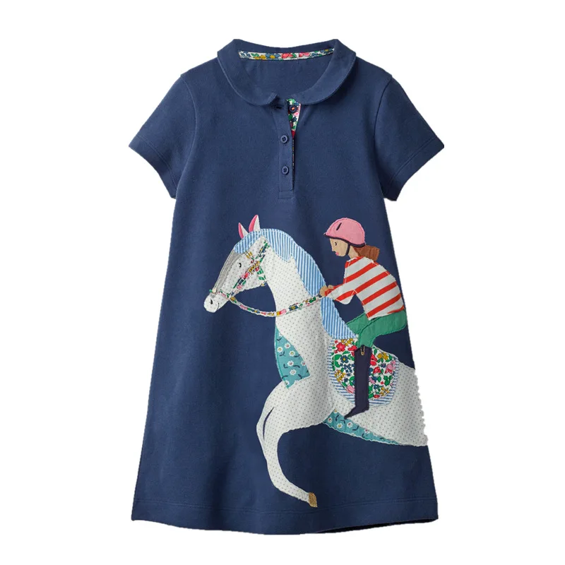 

100% Cotton Girls Dress 2019 Cute Girls Summer Dress Party Princess Baby Children Clothing Short Sleeve Kids Dresses For Girls