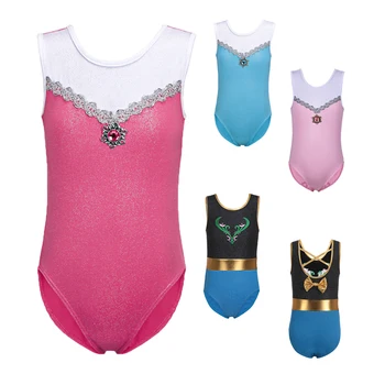

3-12Y Toddler Girls Gymnastics Leotard Sleeveless Dance Leotards for Kids Teens Training Biketard Dancewear Practice Costume