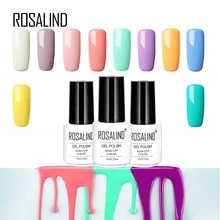 Гель ROSALIND 1 лак 7 мл 01-58 чистый цвет серия Гель лак для ногтей отмачиваемый УФ-лампа для маникюра ногтей полуперманентные Лаки