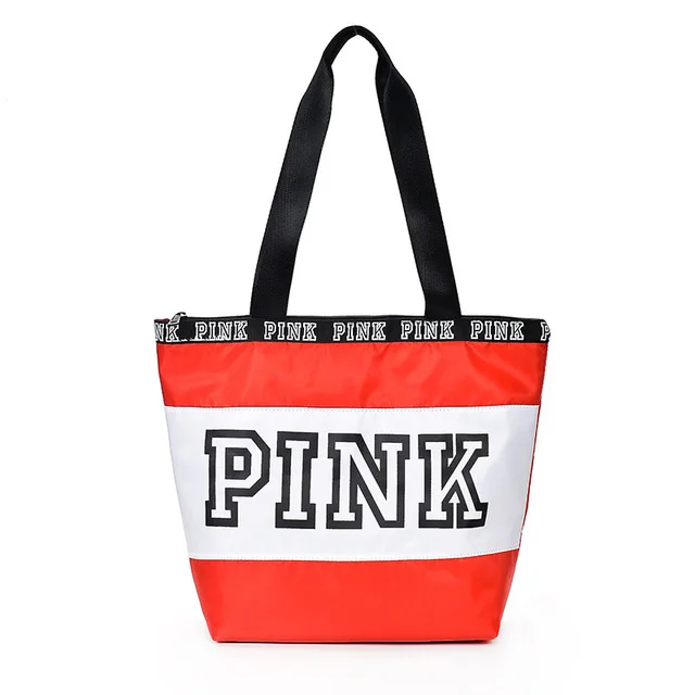 Оксфорд сумки открытый печать складная дорожная сумка Штаты хозяйственная сумка спортивный водонепроницаемый набор женская Сумка Розовый - Цвет: red