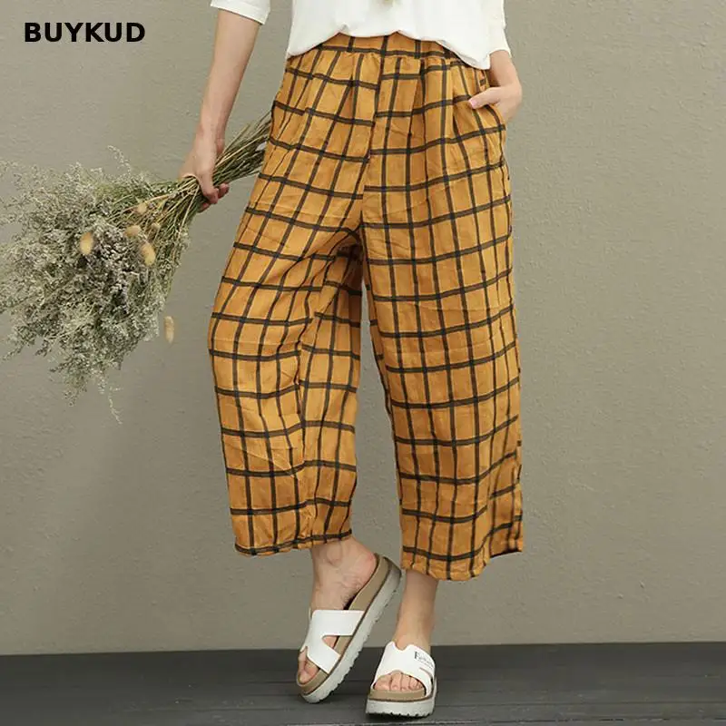 yellow plaid pants