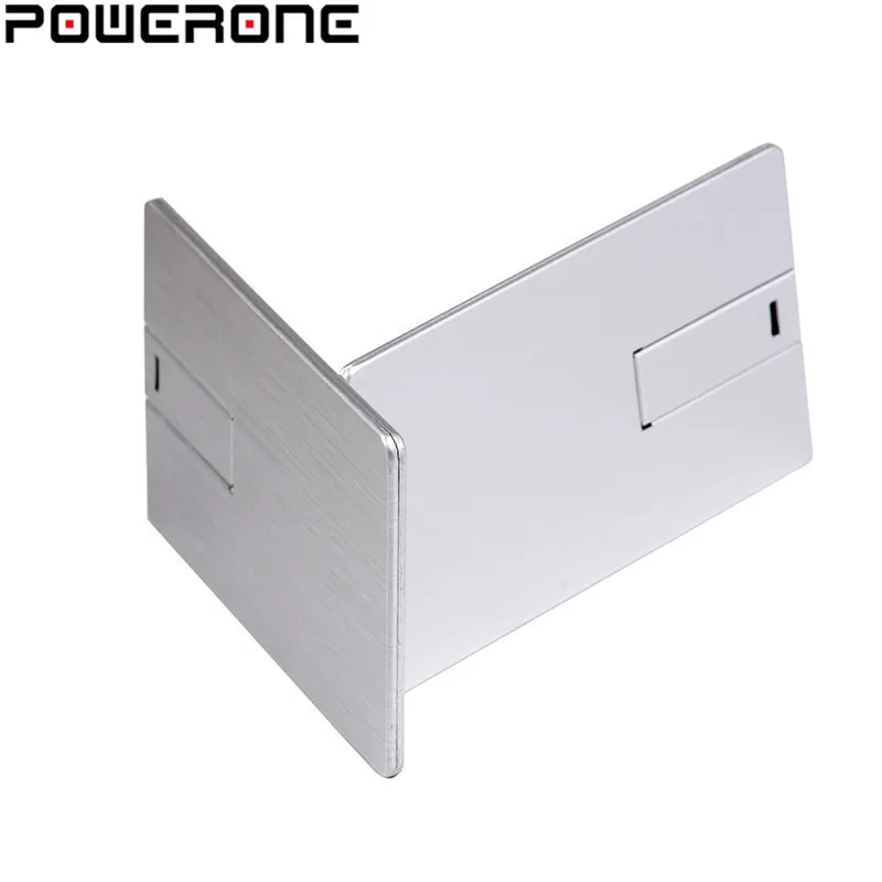 POWERONE USB флэш-накопитель 4 GB/8 GB/16 GB/32 GB/64 GB металлическая карта флеш-накопитель бизнес-подарок USB флешки кредитной карты флэш-накопитель