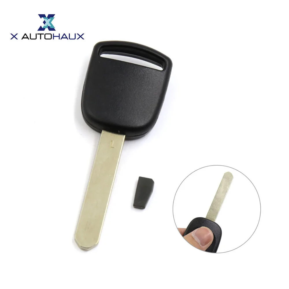 

X AUTOHAUX Replacement Car Uncut Fresh Ignition Key Fob Clicker BHO01T5 For Honda CR-V For Civic Element Pilot 2003 TO 2005