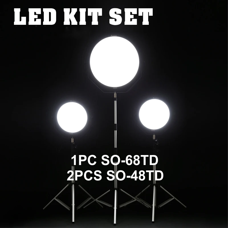 Falcon Eyes Dimmable  LED Panel Light Kit  CRI95 3000-5600K Led Video Photography Panel Lighting for Film Interview Lighting