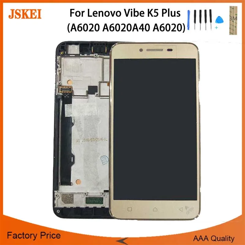 

5 Inch for Lenovo Vibe K5 Plus A6020A46 with Frame LCD Display Touch Screen Digitizer Assembly Replacement