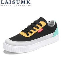 2019 LAISUMK New Arrival Spring Summer Comfortable Casual Shoes Mens Canvas Shoes For Men Lace-Up Brand Fashion Flats 2019 LAISUMK New Arrival Spring Summer Comfortable Casual Shoes Mens Canvas Shoes For Men Lace-Up Brand Fashion Flats