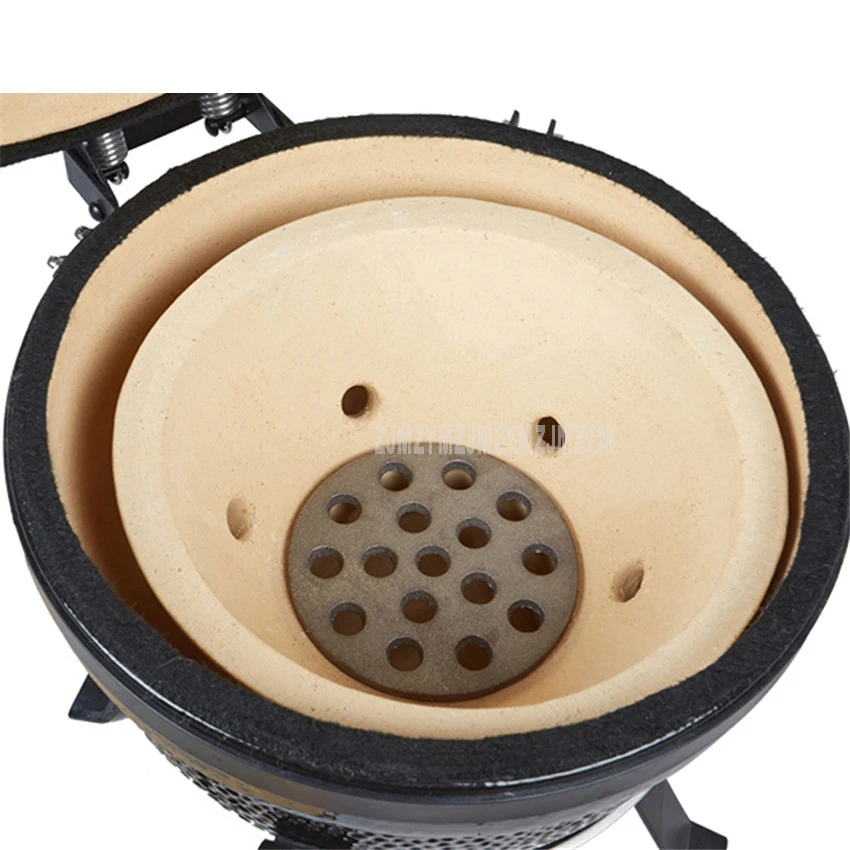 TQ0014 14 дюймов в форме яйца мини керамический барбекю-гриль с крышкой древесный уголь плита барбекю гриль жаркое Кемпинг домашняя наружная плита