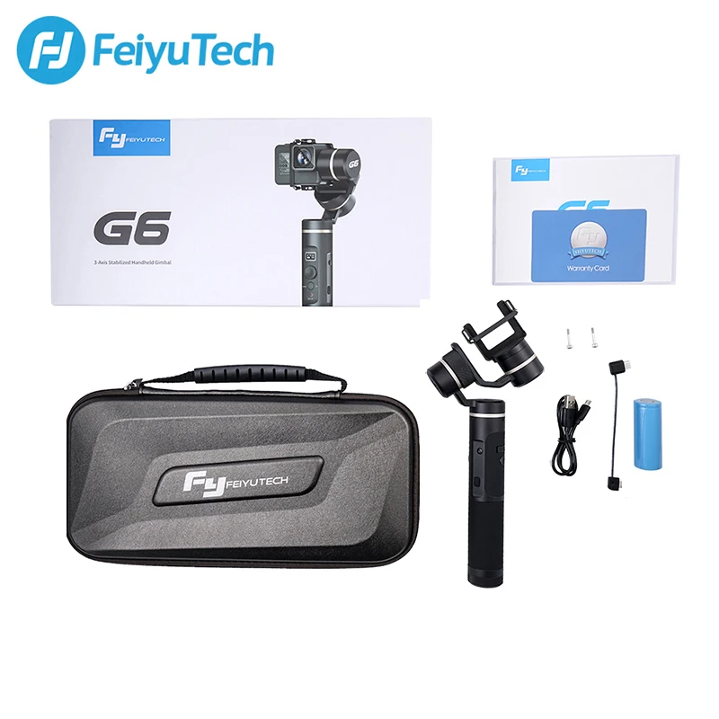 FeiyuTech Feiyu G6 3-осевой портативный монопод с шарнирным замком Gopro экшн Камера стабилизатор OLED Экран для экшн-Камеры Gopro Hero 6 5 sony RX0