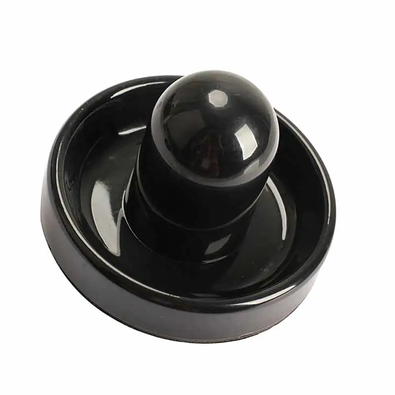 

96mm Air Hockey Table Felt Pusher Mallet Goalies with 1pc 63mm Puck Black EDF88