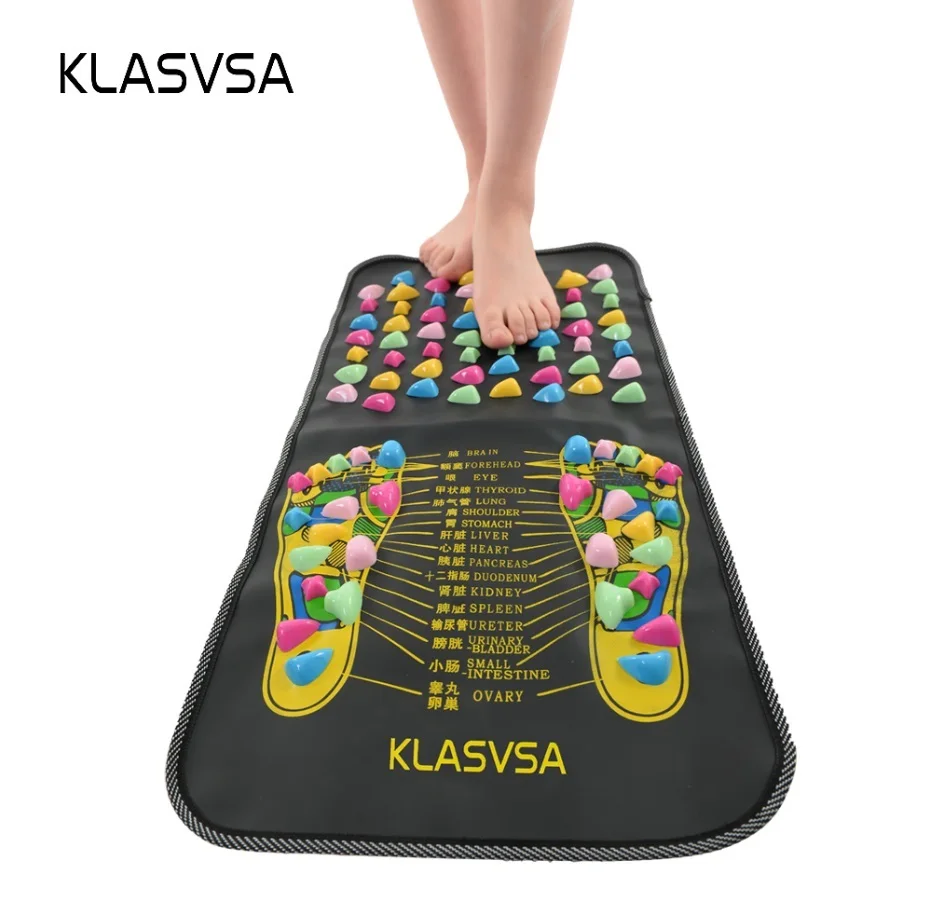 KLASVSA акупунктурный Массажер для стоп коврик для ног рефлексотерапия пластик ходить камень ноги тела облегчение боли Подушка Массаж Релаксация здоровье - Цвет: Medium